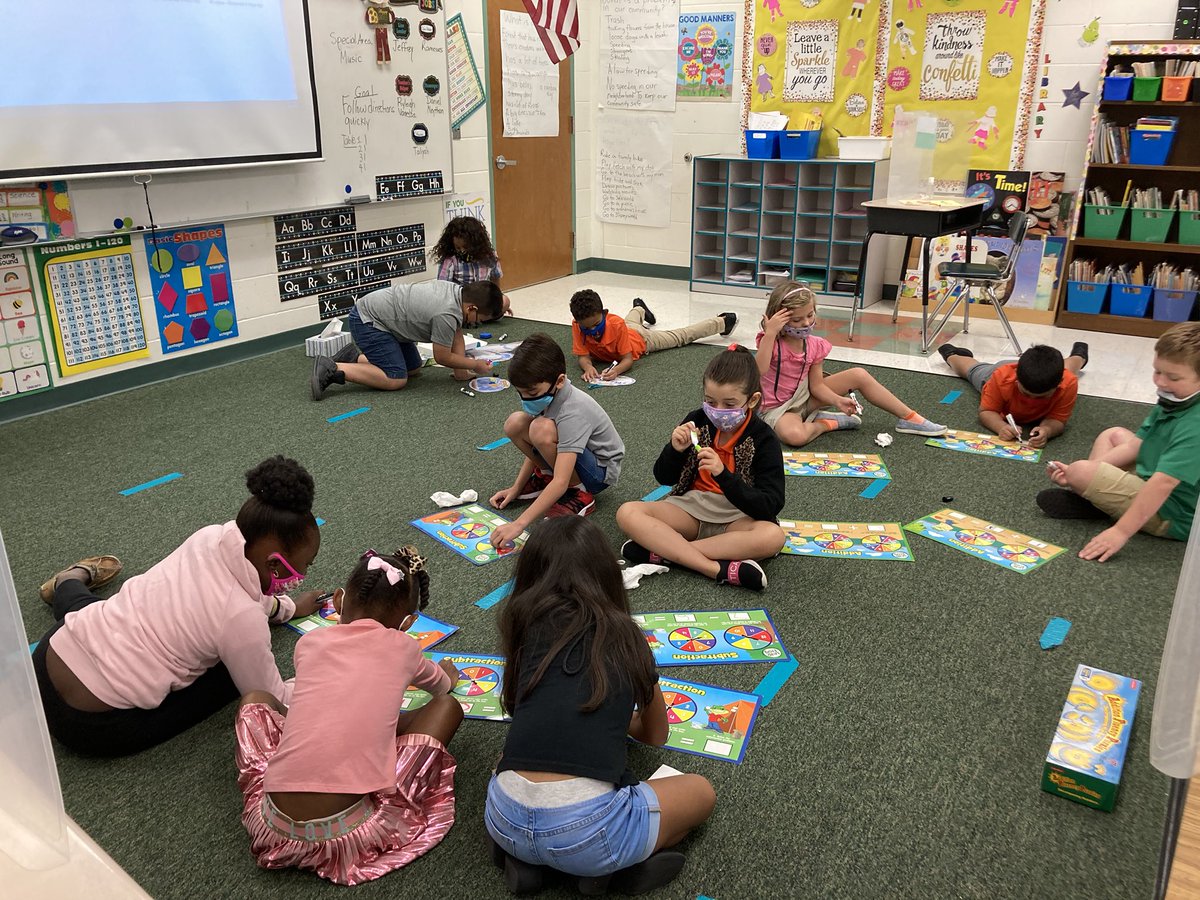 My students drilling each other on their math facts. Let’s go first grade.