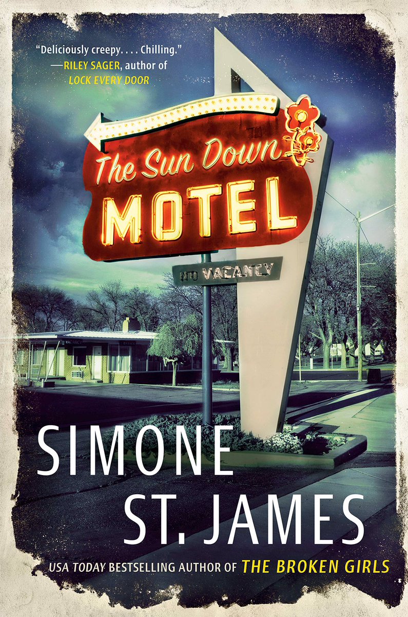 Day 24 of  #31DaysOfFemaleHorror is  @simone_stjames with The Sun Down Motel, a twisty crime/horror missing person investigation set in a decrepit and haunted motel. Also, no spoilers, but I love to see a vengeful ghost-woman get revenge 