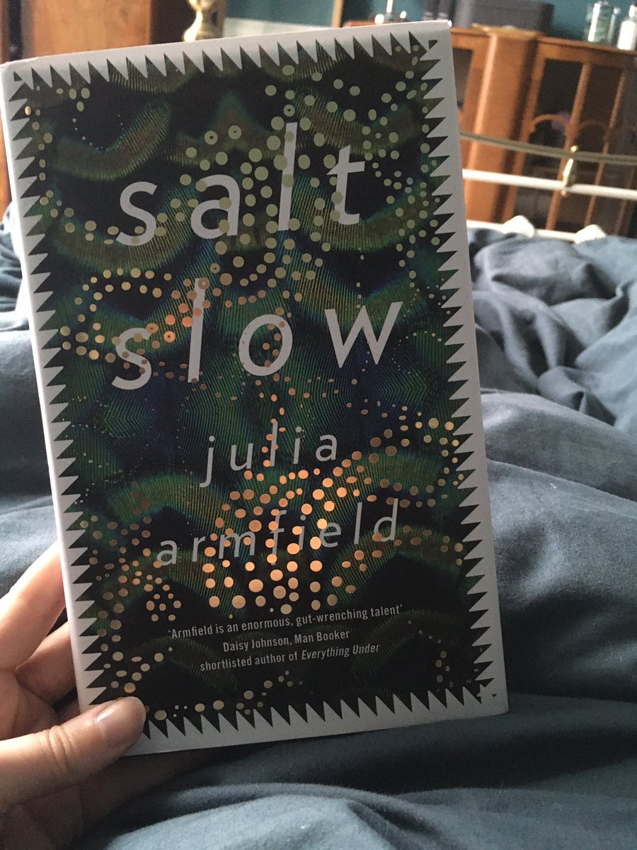 Day 25 of  #31DaysOfFemaleHorror is  @JuliaArmfield with Salt Slow, which I have spent a blissful morning in bed reading: strange bodies, insomniac cities, and teenage girls who are hungry, hungry, hungry