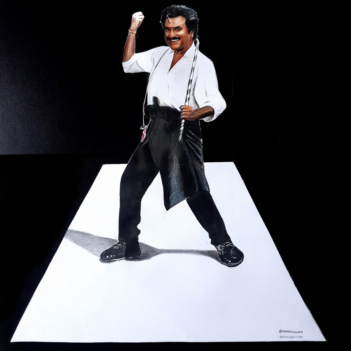 iamnivvan's tweet photo. 🔥 MUTHU 🔥

@rajinikanth thalaivaaa ❤❤❤

Work in progress video will be post soon on my YouTube channel, Link in bio... subscribe and support ❤

#rajnikanth #muthu #muthumovie #thalaivar #prismacolorpencils #portraits #portrait_mood #Portrait #portraitphotography https://t.co/cGA1kQW21S