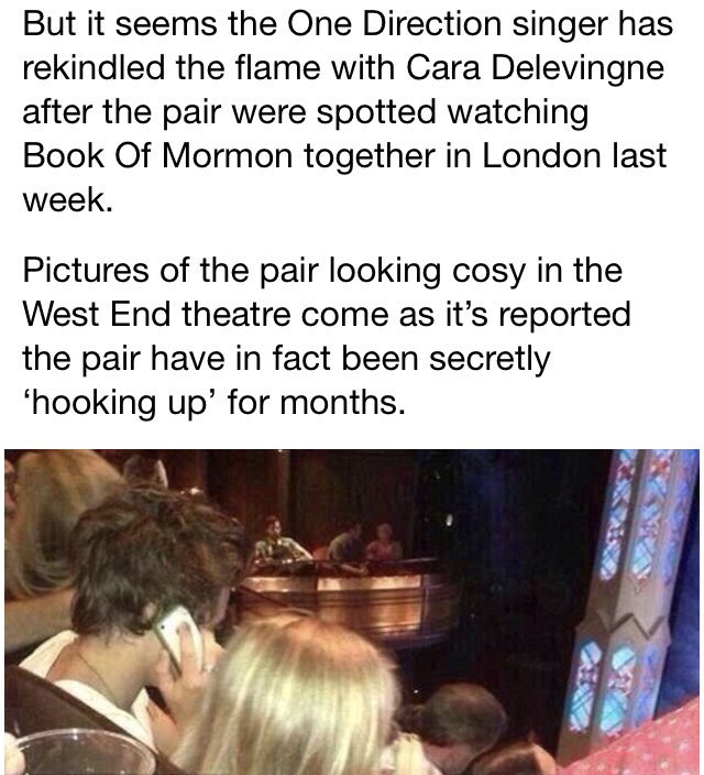 another thing i’d like to add, harry went to the same exact theatre watching the same thing a year before with cara delevinge, who by the way confirmed that her management made her get a beard after she came out.