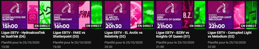 eSportBrosTV's tweet photo. 📢 Tous les matchs du jour sont à suivre en direct ! #LigueEBTV #Splatoon2 #esport 

🦑15h- Hydroalcool'ink vs Sush'Ink (D6)
🐙16h- Fake vs Shatterpoint (D3)
🦑20h30- EL Arctic vs Relativity (D2)
🐙21h- BZBV vs Knights of Queen (D1)
🦑22h- Corrupted Light vs Melodium (D2) https://t.co/6qQEzyCEKE