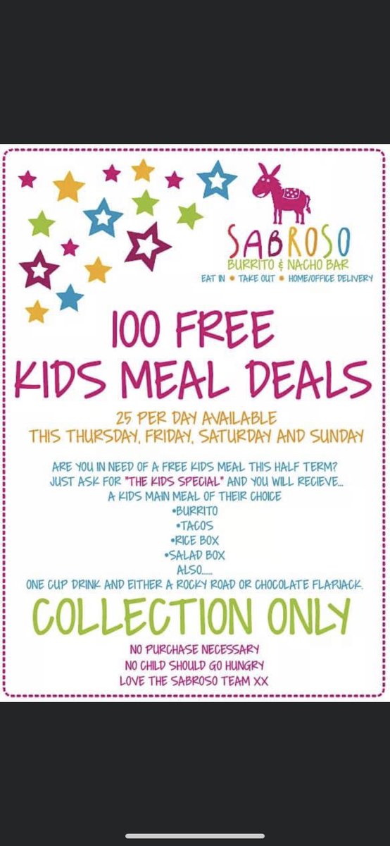 Sabroso are offering 25 meals per day Thursday-Sunday 
