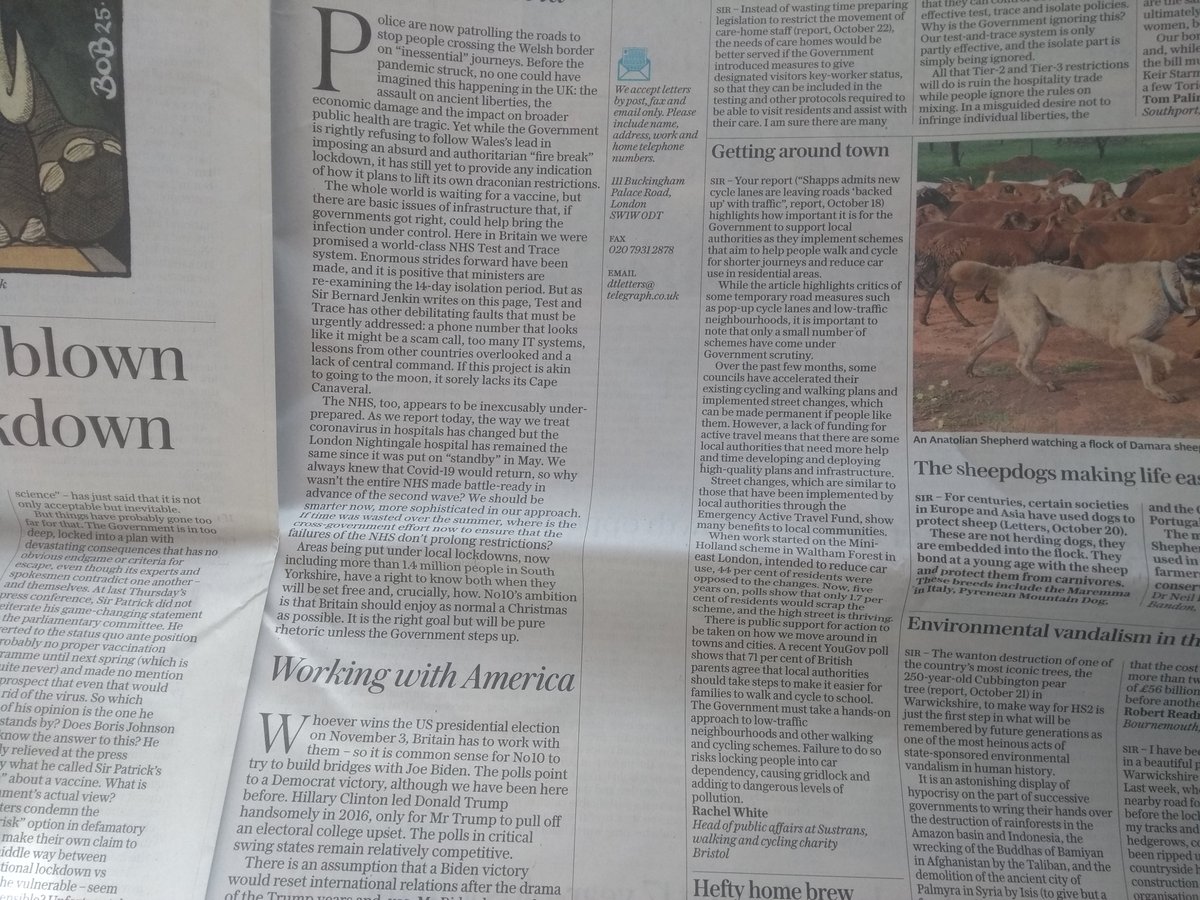 WalkWheelCycleT's tweet image. The Government must take a hands on approach to #LTNs and support local authorities as they implement schemes to help people walk and cycle for shorter journeys - our @ReWhite14 writes in the Sunday @Telegraph