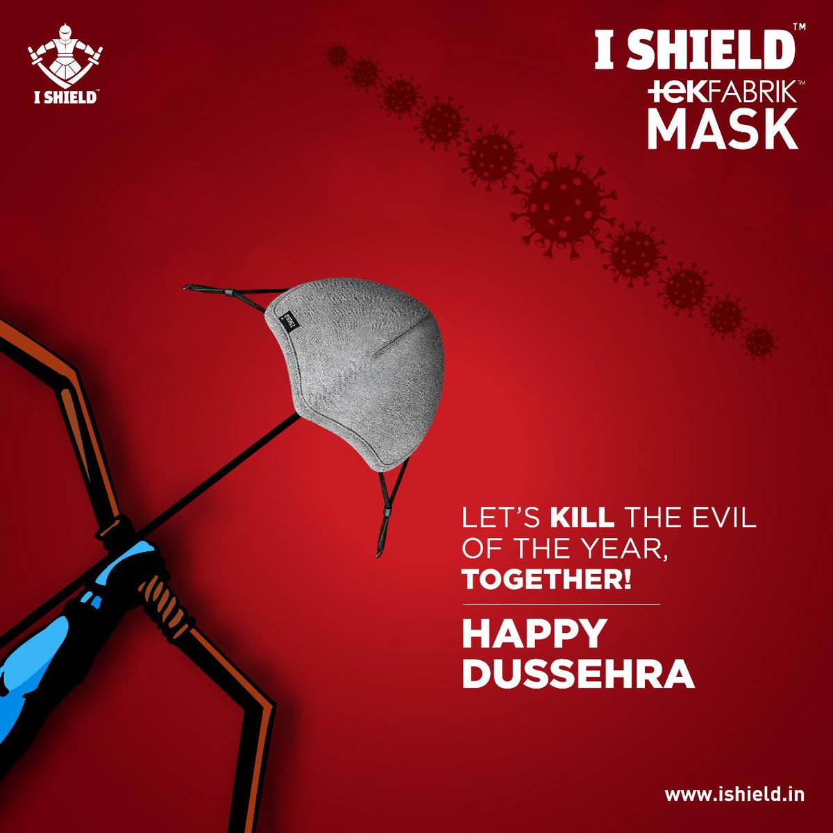 IshieldIndia's tweet photo. May these good-over-evil stories continue and inspire all towards your own victories against this deadly corona virus with IShield tekFABRIK mask! 

HAPPY DUSSEHRA TO ALL! 

#Celebration #festival #happy
#ishield #facemask https://t.co/myGZQkuc7x