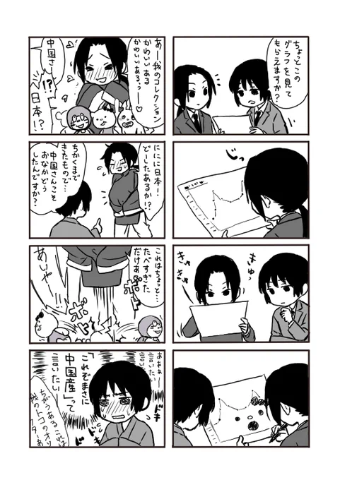 #aph漫画 #ヘタリア ひっさびさに!極東4コマ～^^ 