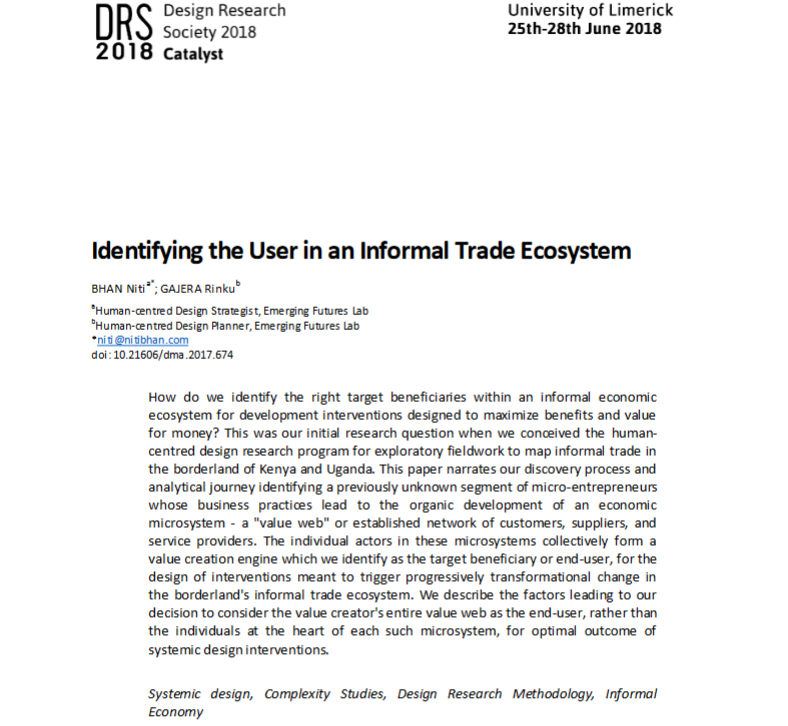 In 2018, my double blind peer reviewed conference paper frames this ideological divide from the African informal trader& #39;s perspective, who operate as self organizing complex adaptive system able to incorporate modern ICT in contextually relevant and economically beneficial ways.