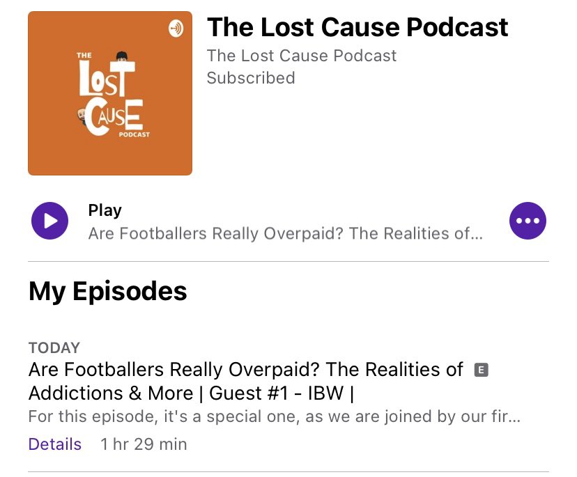 lostcausepod_'s tweet photo. Latest podcast with @IBW_Podcast is now up on Spotify/Apple Podcasts etc. Show us some support and check it out x https://t.co/kQ8Nyn6CY9