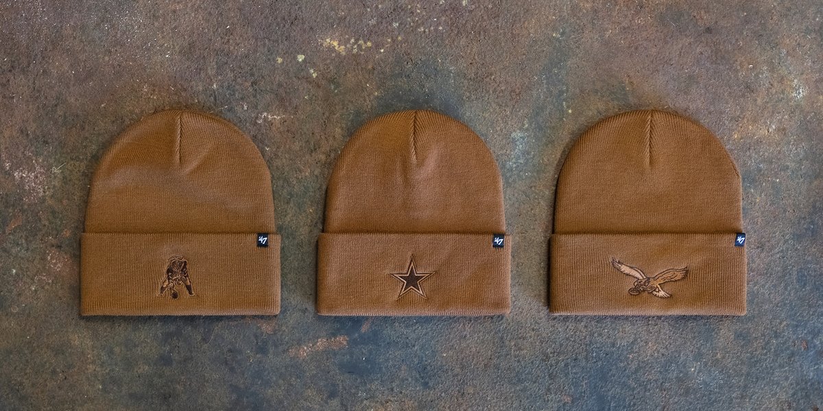 47's tweet photo. Bring football grit to the colder months with the Tonal @Carhartt '47 CUFF KNIT.
Featuring legacy marks for your #NFL team: https://t.co/RTj1ucfRPp #OutworkOutroot https://t.co/cW7lpZDOgj