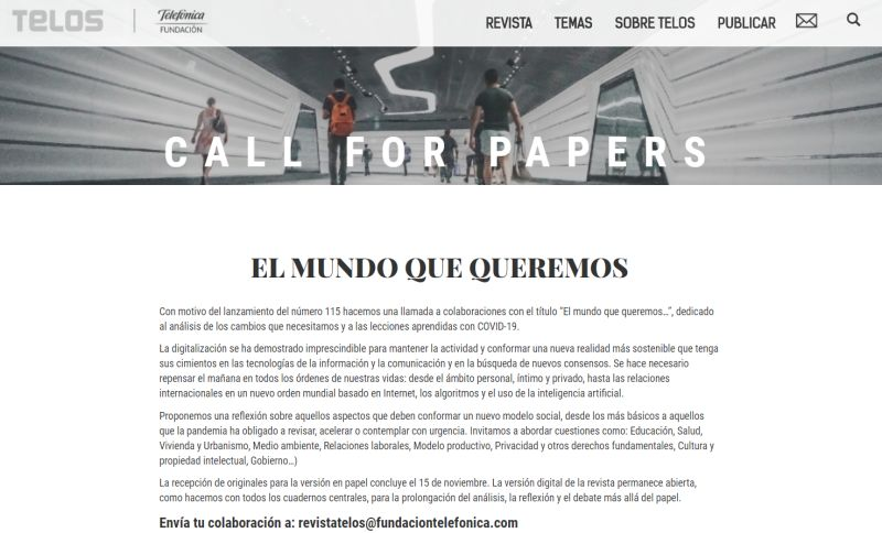 prensa14's tweet photo. El 115 de @revistatelos va de “El mundo que queremos". Analizará los cambios necesarios a partir de las lecciones aprendidas con #COVID19. La crisis invita a revisar los fundamentales y fijar un nuevo marco social: educación, salud, gobierno, trabajo... https://t.co/Oi3bJ93htt https://t.co/PlQRKwPnYL