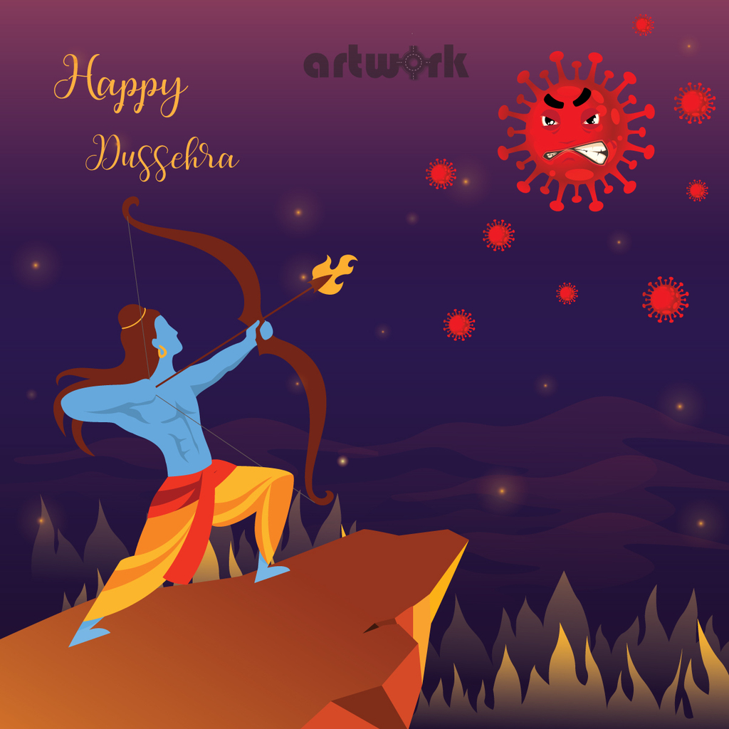 ArtworkJunction's tweet photo. May the fire of Dussehra warm up your heart and burn all your grief and sorrows.

Happy Dussehra 2020!

#ArtworkJunction #Dussehra2020 #HappyDussehra2020 #VijayaDashami #DussehraWishes https://t.co/Kp3COJS1vS