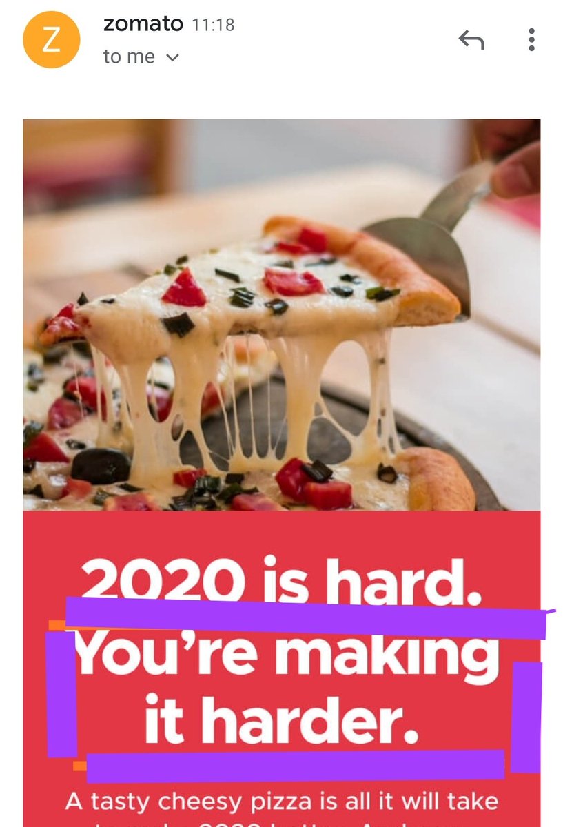 BidishaDg's tweet photo. Who in @Zomato thought this sort of guilt-trapping would be a good marketing idea? https://t.co/BATpGQJ15P