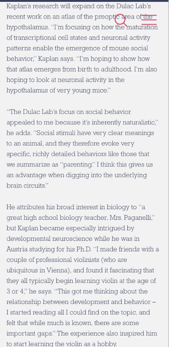 Sharing the accomplishments of WOHS 2008 Alum Dr Harris Kaplan, 1 of only 4 @Harvard postdoc researchers to get a fellowship for his neuroscience wk; he attributes his initial interest in the field to @woschools biology T Mrs. Gina Paganelli. So proud of this young man! #wo2world