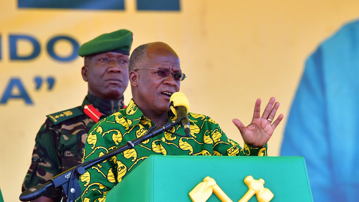 koncept_tv's tweet photo. "CCM ina wabunge 28 wamepita bila kupingwa, waulize kuna chama kingine kina mbunge aliyepita bila kupingwa, madiwani ndio usiseme. Halafu mtu anasema yeye atashinda, na akishindwa eti ataandamana, mwacheni aandamane yeye na mke wake" Dkt. @MagufuliJP. https://t.co/zwKhvSFuwU