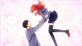 sakura has a crush on nozaki kun the entire anime is about that