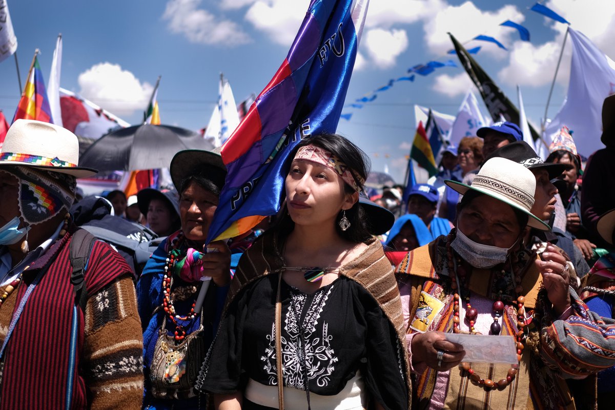 Presidential election celebration, Bolivia.