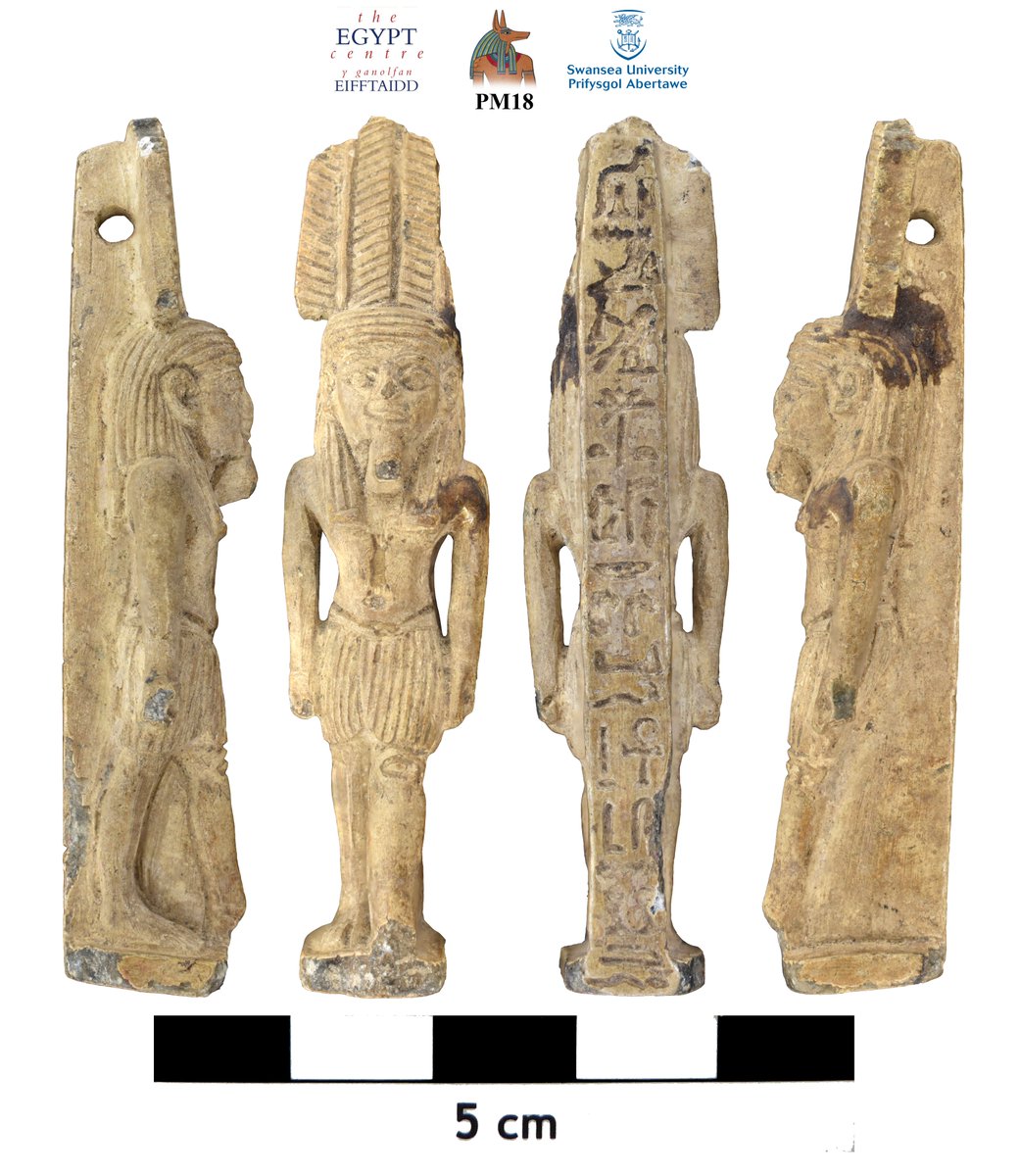 As frustrating as it is to photograph amulets given their small size, focus stacking helps to produce beautifully detailed images. Here are four examples in @TheEgyptCentre collection, including a rare one of Sopdu-Hor (PM18), Nephthys (LIH11), Min (PM16), and Mut (PM20). https://t.co/LfSTRSezOC