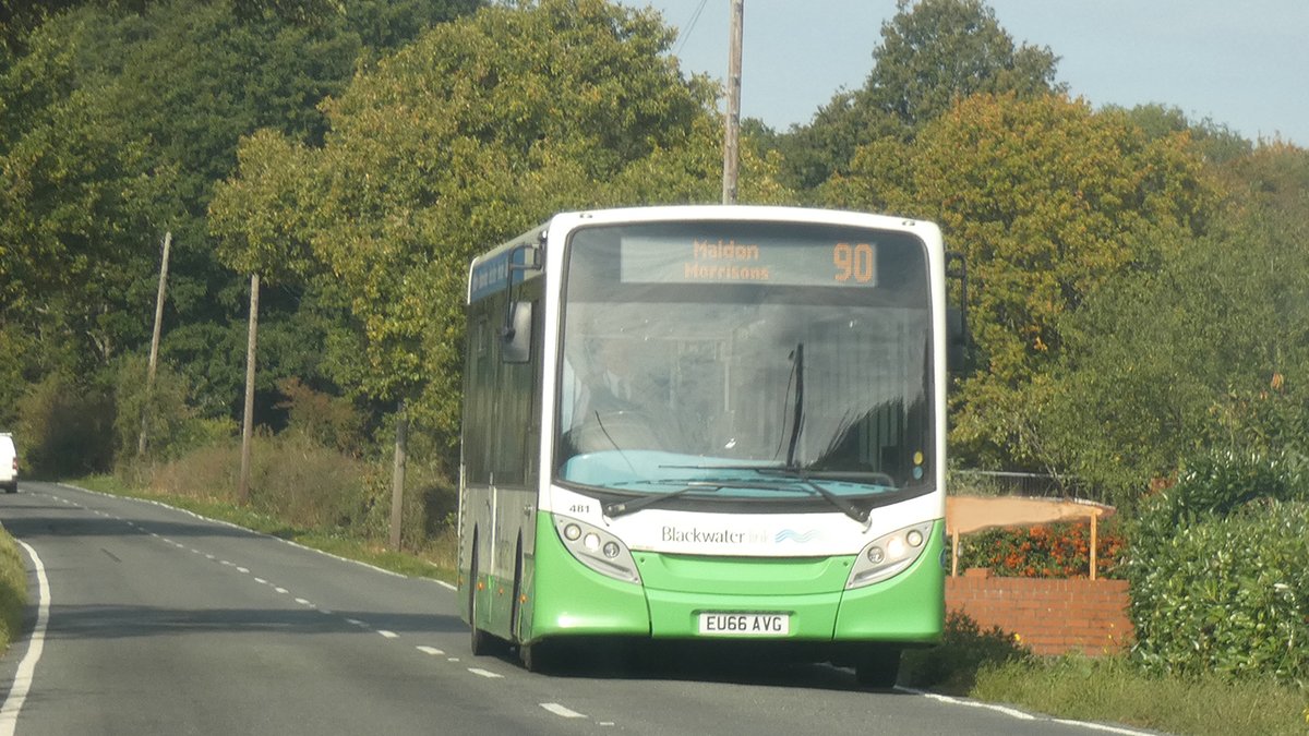WillsBusSpot's tweet image. Stephensons of Essex ADL Enviro200 481 EU66 AVG again, working a 90 service to Maldon pictured just outside Maldon on Tuesday the 15th of September 2020. New to Stephensons of Essex in 2016.