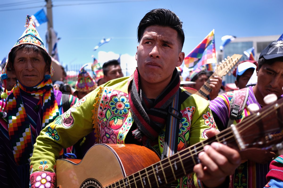 Presidential election celebration, Bolivia.