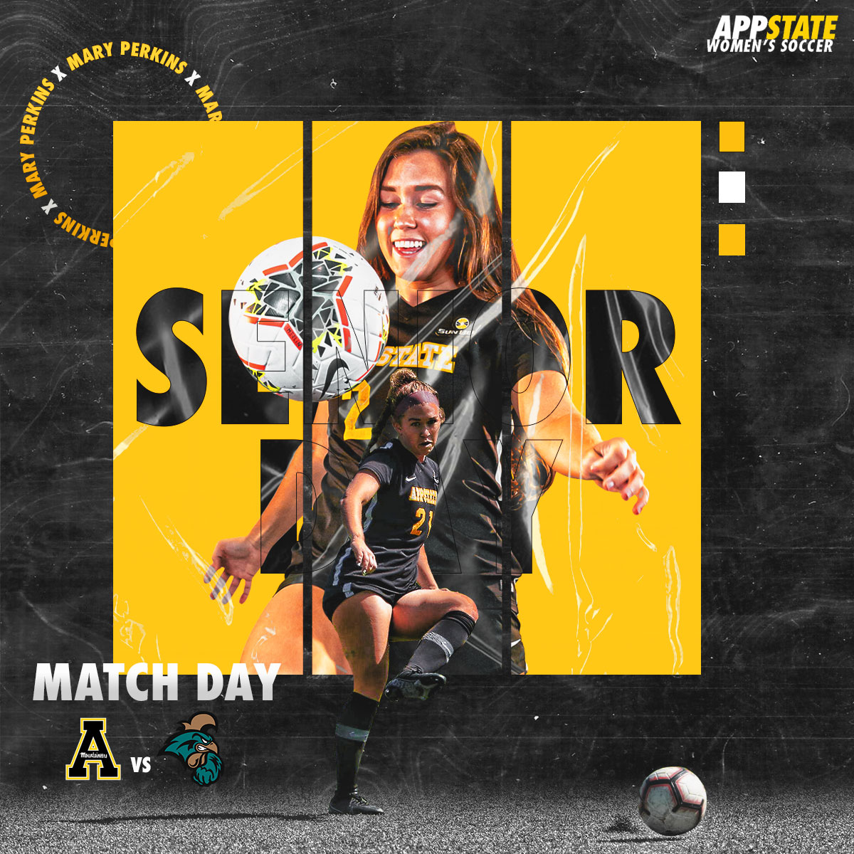 appstatewsoccer's tweet photo. Ending the season vs. the Chanticleers! #Seniorday
📍 Boone, N.C.
🏟 Ted Mack
⌚️ 12 p.m.
⚽️ Coastal Carolina | #SunBeltWSOC
📊 https://t.co/AaUULXjUSO
🖥 https://t.co/akbNIcYBvJ https://t.co/xgcTofUSGa