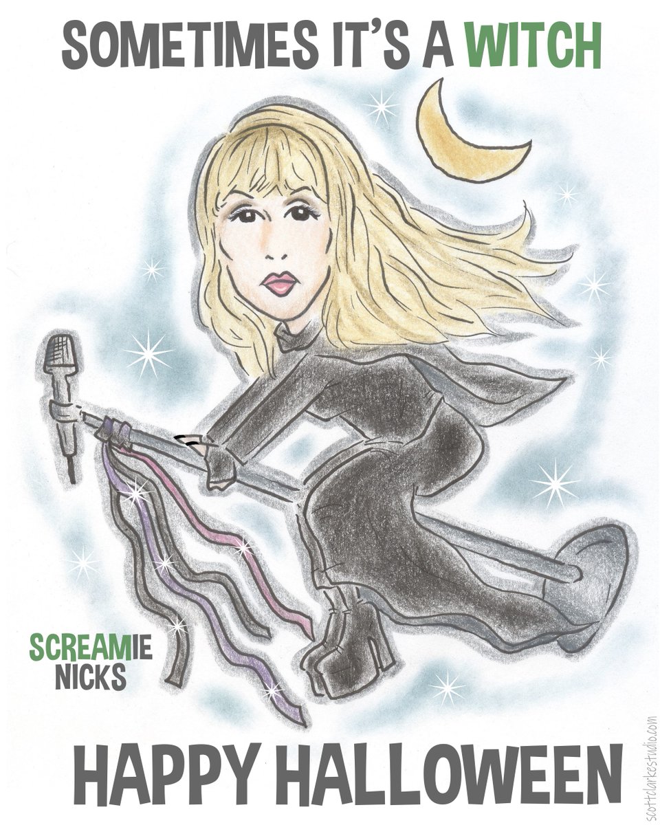 _scottclarke's tweet photo. @StevieNicks Happy Halloween Stevie Nicks-toon! SCREAMie Nicks!

#happyhalloween #stevienicks #sometimesitsabitch #timespace https://t.co/trW8SPE4E6