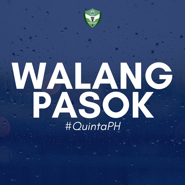 ANNOUNCEMENT

As per declaration of our Cavite Governor Jonvic Remulla, All classes (Online, synchronous and modular) are suspended tomorrow October 26, 2020. Stay Safe, Sayanista! 💚

#WalangPasok #TyphoonQuinta