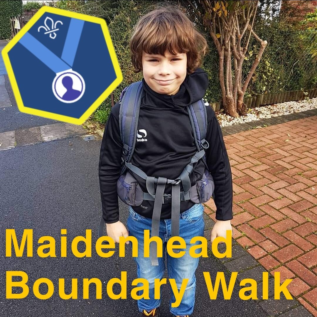 Well done to Ethan who is out today completing a 15miles hike for his Cub Scout Personal Challenge #Cubscouts #Maidenhead #boundarywalk