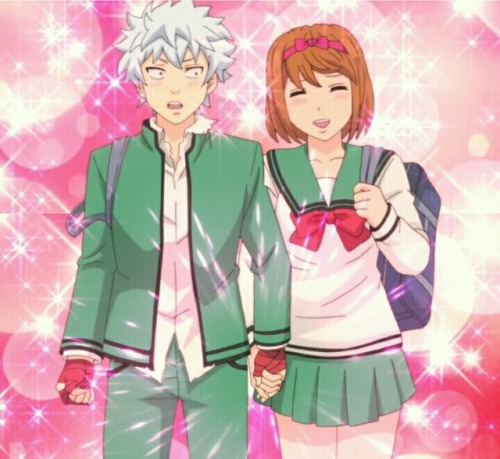 chiyo and kaidou. chiyo has a canonical crush on kaidou