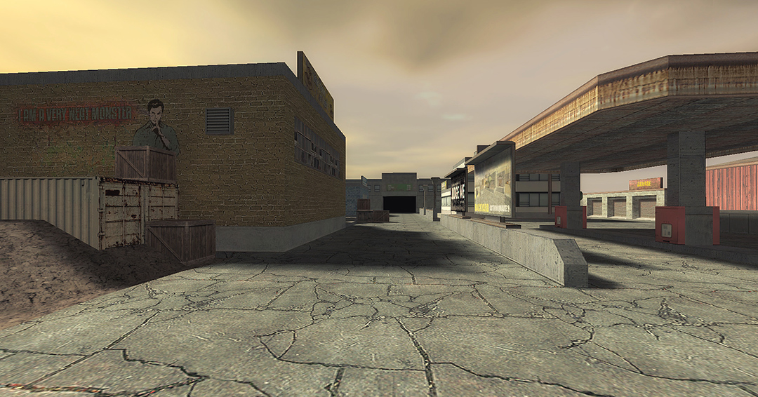 WizardExt's tweet image. Gangsta. A new Action Quake 2 map. Medium sized city map. Parking lot, gas station, container area, park. Each area color-coded. Gangsta takes place in the same area as my recent maps; Countryside/Backyard/Crossfire. Have fun! #actionquake2 #quake2 #idtech2 #gamedev #leveldesign