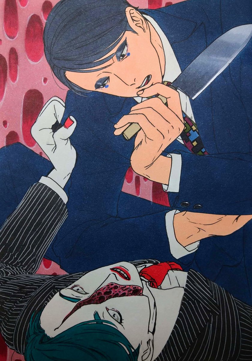 「赤くて暗い 」|依田川のイラスト