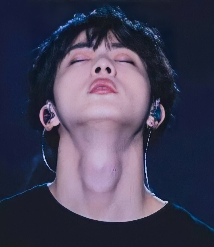 his toned neck