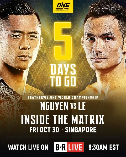 5 more days and we are back in @ONEChampionship! @MartinNguyenMMA and I are ready to defend titles. https://t.co/jjxn9vic4F