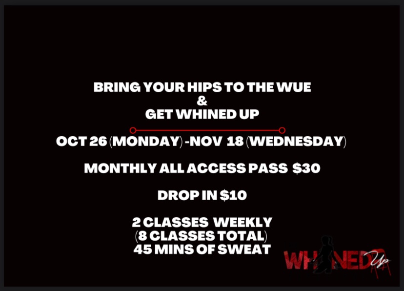TheWUE's tweet photo. THE WUE on ZOOM 💻📱 MONDAYS &amp; WEDNESDAYS 

————————————————————
For class :
Yoga Mat- Water- dumbbell
(if you have one 3/5 lbs) - Chair - you and a Whined Up Buddy too !! .
————————————————————
#thewuedb #DannyB #dancefitness #whinedupexperience https://t.co/DuG3fMZBiA