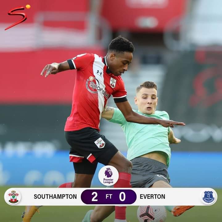 The #Premier_League FullTime
Southampton 2-0 Everton
⚽️ Ward-Prowse
⚽️ Adams
Southampton end Everton’s unbeaten start to the season with a fine performance
@RoyalFMRwanda
@JackieLumbasi @Hitclo @Jahdeau @FilanCyubahiro @FistonFelixHab @Augustinbig @violanatsb https://t.co/KBVgPsn2qL