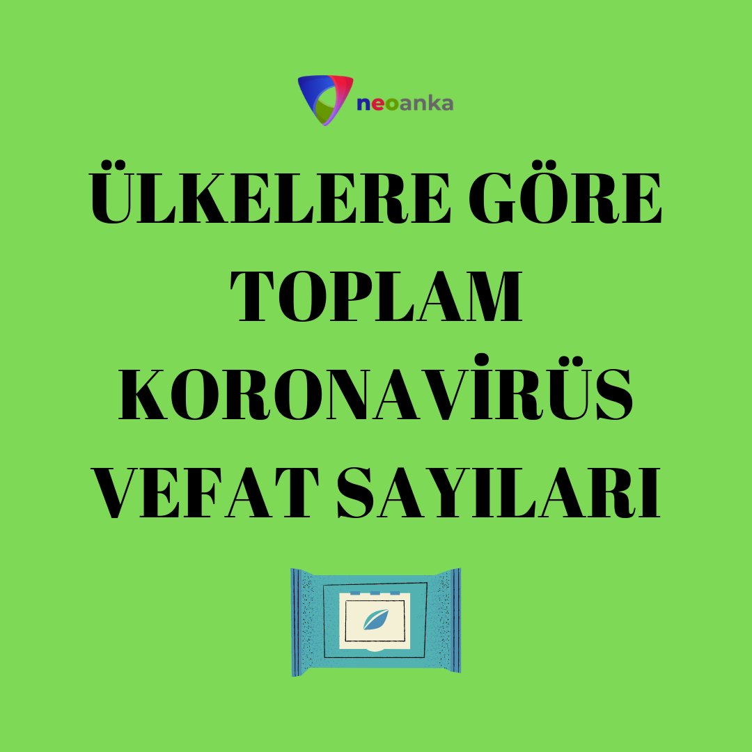 neoanka's tweet photo. Ülkelere göre toplam #koronavirüs vefat sayıları (25.10.2020)
1- #ABD: 225 bin
2- #Brezilya: 157 bin
3- #Hindistan: 119 bin
4- #Meksika: 88.743
5- #Birleşik Krallık 44.745
6- #İtalya 37.210
7- #İspanya: 34.752
.
.
.
22- #Türkiye: 9.727 https://t.co/rDJ27c00m1
