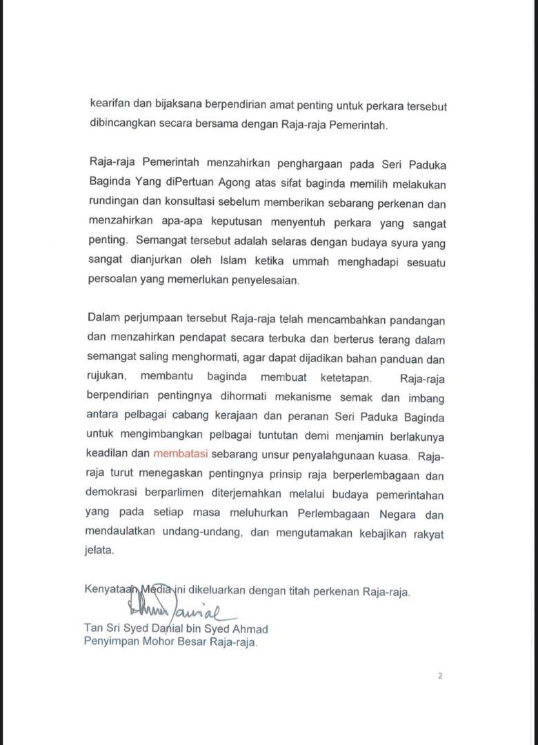 Sultan Kelantan tidak hadir mesyuarat Raja Raja - Isu Semasa 
