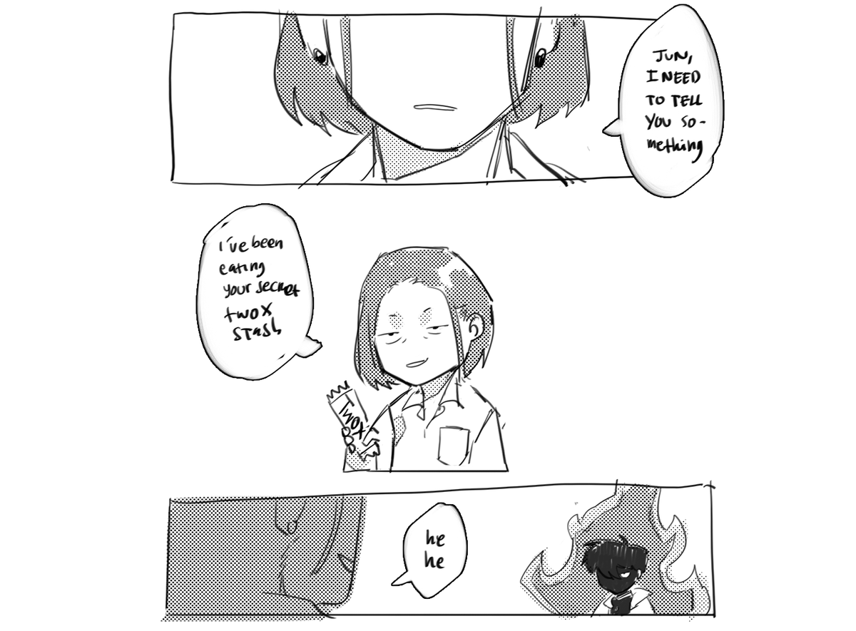 #OC_tober day 25. confession
two kinds of confession.
jun and ry got the most votes!
also it took me the whole day to think of how or what jun would confess but thats the most you'll get out of him HAHAHA