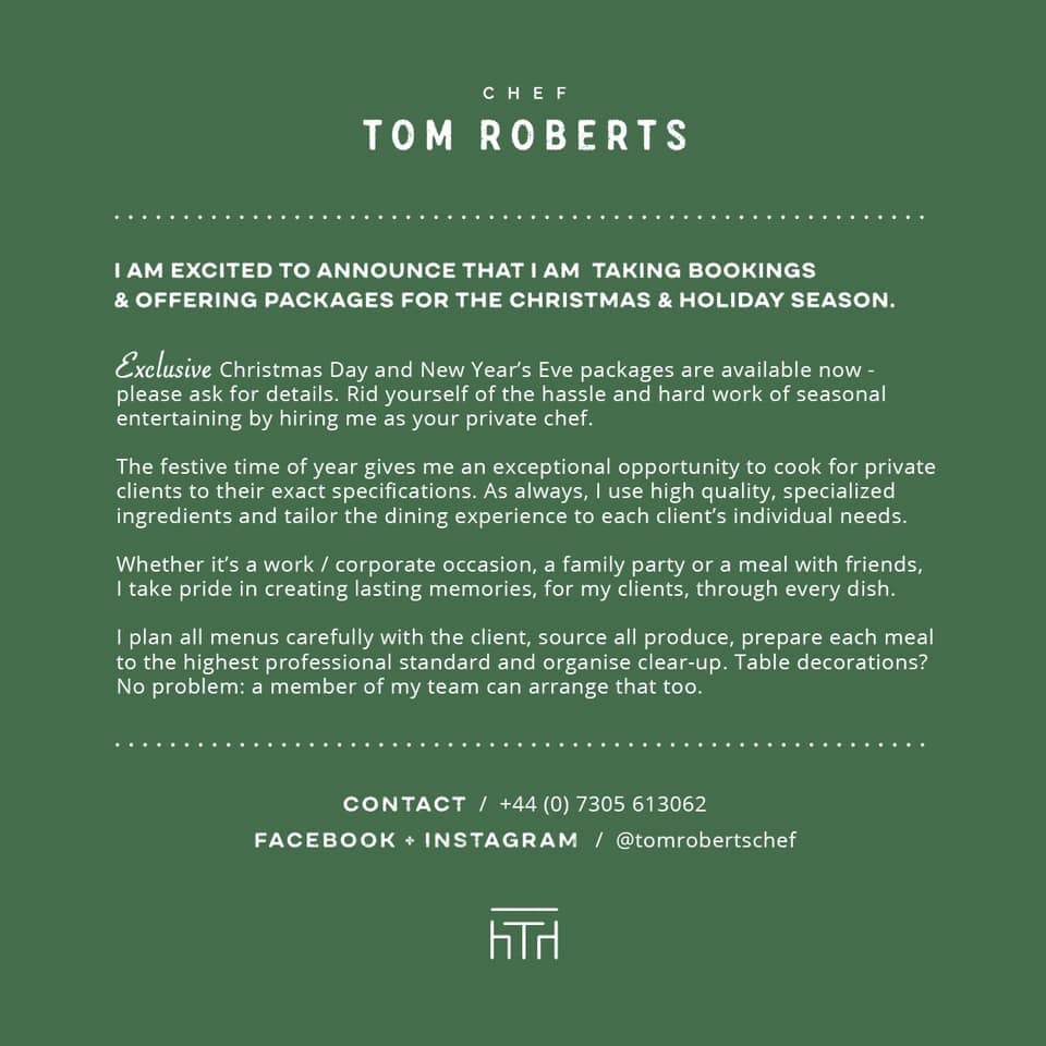 Now taking booking for #Christmas &amp; New Years 

Get in touch for more info/details

#privatechef #personalchef #NYE #chef