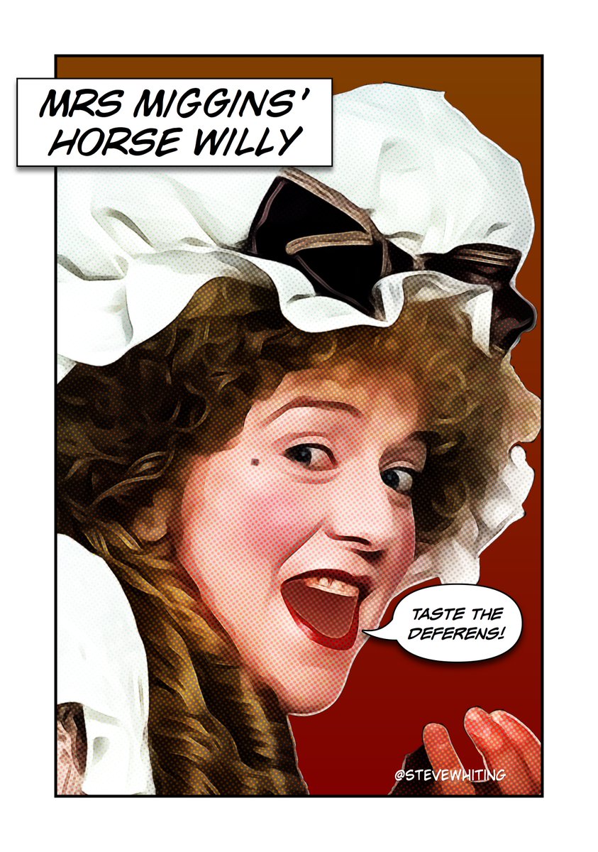 stevewhiting's tweet photo. #BlackadderArtChallenge #mrsMiggins #pieShop #blackadder #frenchIe #aristocrat #horsesWilly #horseWilly #halfToon https://t.co/KML4P1cnWf