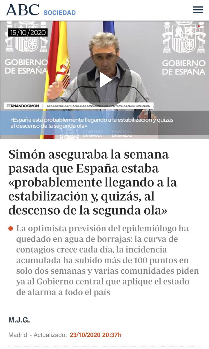 juanarza's tweet photo. Supongo que el “Doctor” Simón dimitirá hoy mismo.
Pero claro, ¿qué idiota se pondría ahí para mentir,
marear la perdiz y recibir golpes que se deberían llevar el Ministro de Sanidad y el Presidente del Gobierno? https://t.co/EFnyNpNIDG