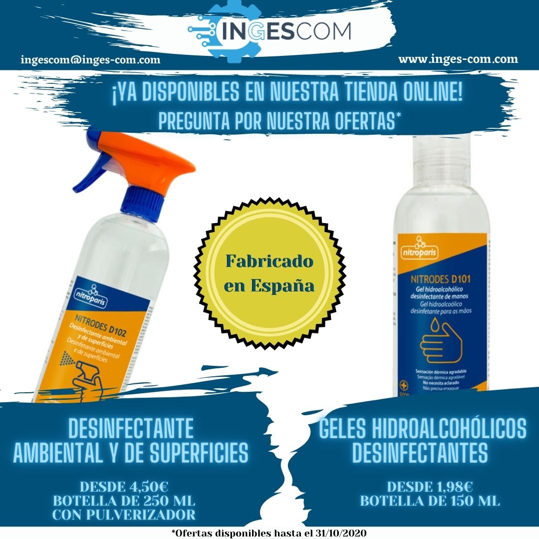 INGESCOM1's tweet photo. ¡¡Alfombras desinfectantes, geles hidroalcohólicos y desinfectantes ambientales y de superficies!!
Disponibles en nuestra tienda online: https://t.co/CsqtXe15op
#COVIDー19 #COVID19 #estadoalarma #EstadoDeAlarma #confinamiento #toquedequeda  #NavidadesSegura2020 https://t.co/DKaf34vctb