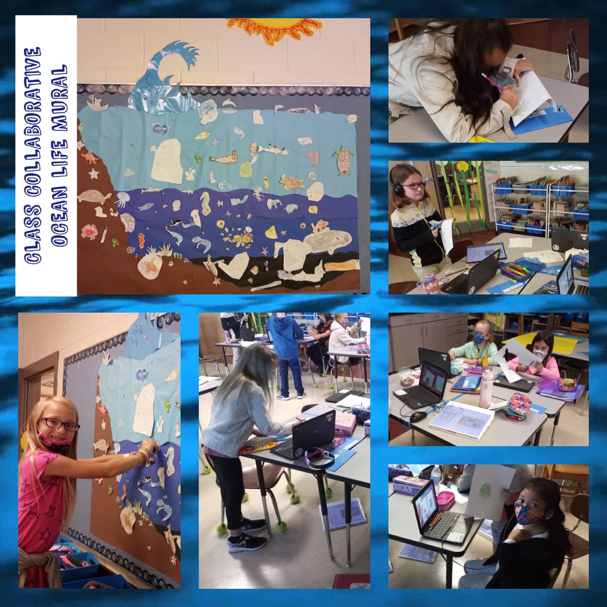 MrsSpencerEES's tweet photo. Last day before Fall Break celebrating all we’ve learned about how scientists explore the ocean and getting excited about exploring ocean animals! #eessoars #togetherwesoar #collaborate @WitWisdomELA https://t.co/HfQ5fQK16d