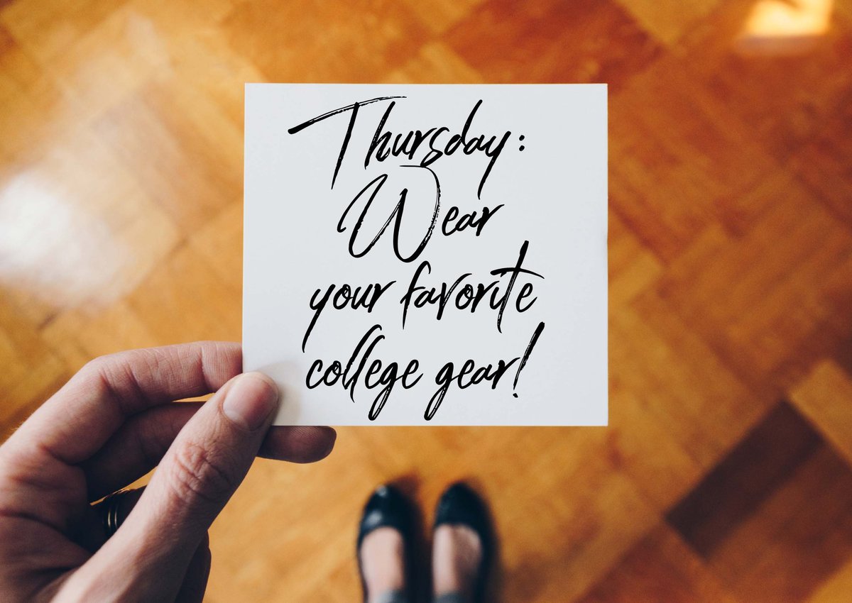 forbushcounsel's tweet photo. Reminder this is the last week of FREE College Application week! Let’s celebrate with a fun College Spirit Week!! @ForbushHS @2FHScounselors @yadkincoschools https://t.co/ABTF9PJccY