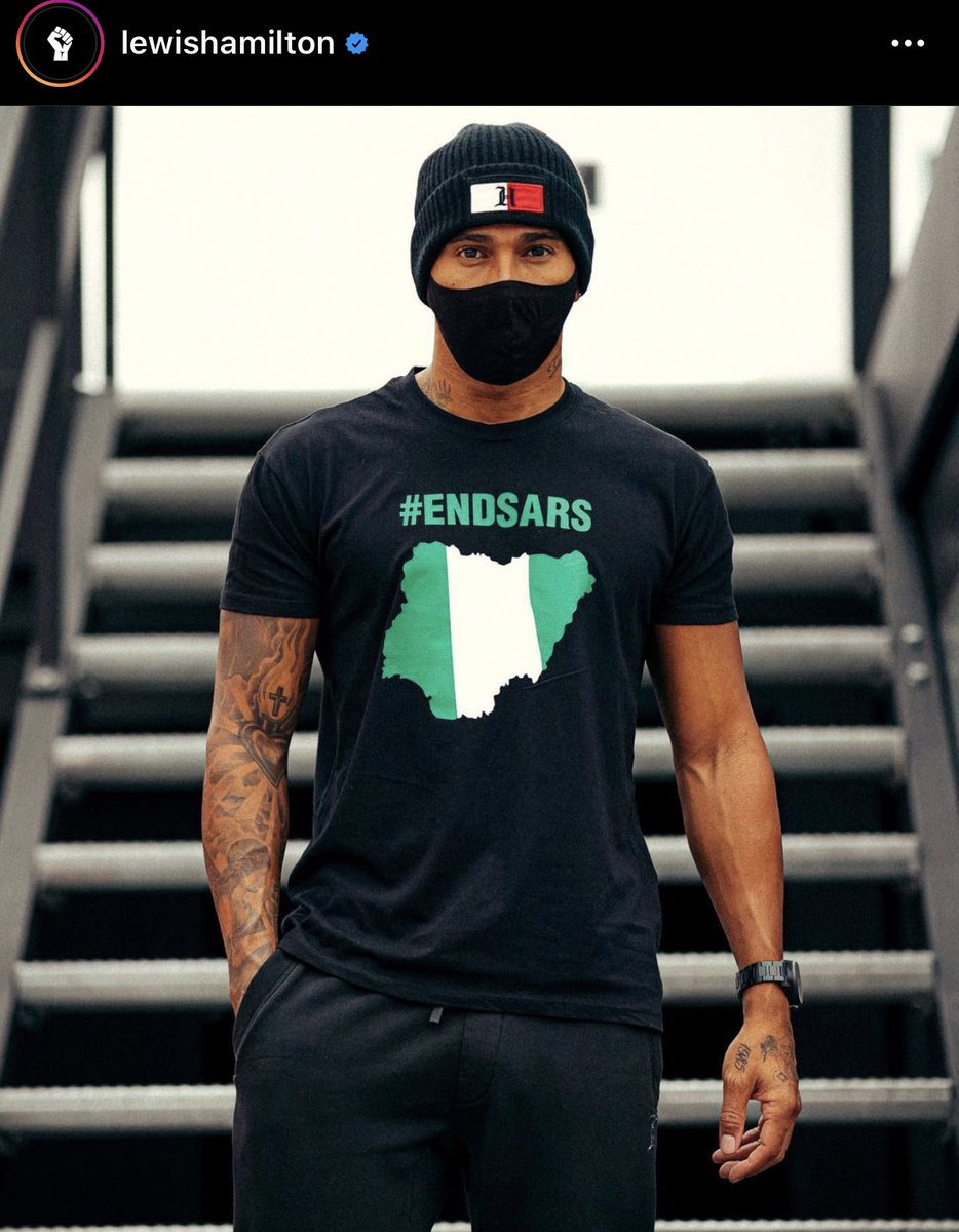 LopezIyke_'s tweet photo. Hi @LewisHamilton we the Nigerian youths appreciate your concern in our agitation... Keep winning. #EndSARS https://t.co/WtguueTLel