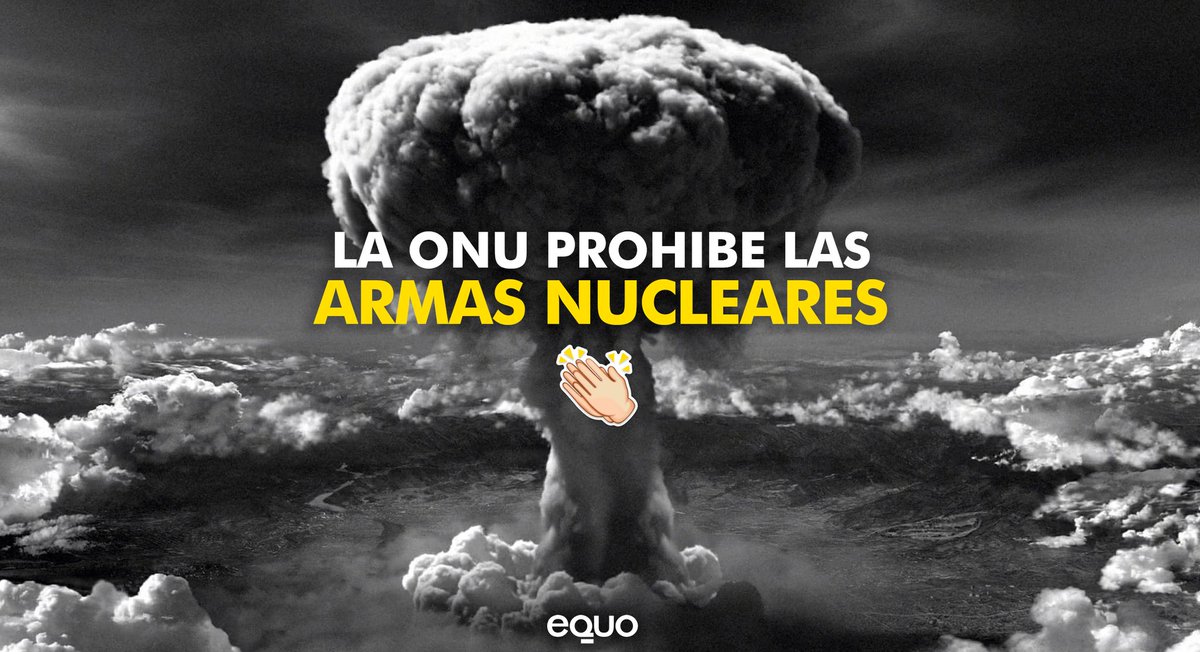 PartidoVerde_es's tweet photo. Celebramos la  próxima entrada en vigor del Tratado  de la #ONU sobre la No Proliferación de Armas Nucleares. Un paso más para conseguir el desarme nuclear y general.  https://t.co/rhxecuiOjm https://t.co/bpDTn4JIMO