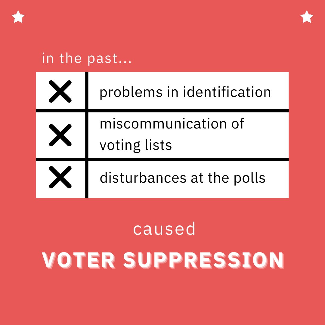 Jo_TheFish's tweet photo. It is hard to ignore the small number of votes cast by racial minority groups in past #elections. Voter suppression is an issue, as problems are faced at the polls. The gap caused by voter suppression not only impacts the election outcomes but the represented democracy as well. https://t.co/UMzT49u6bf
