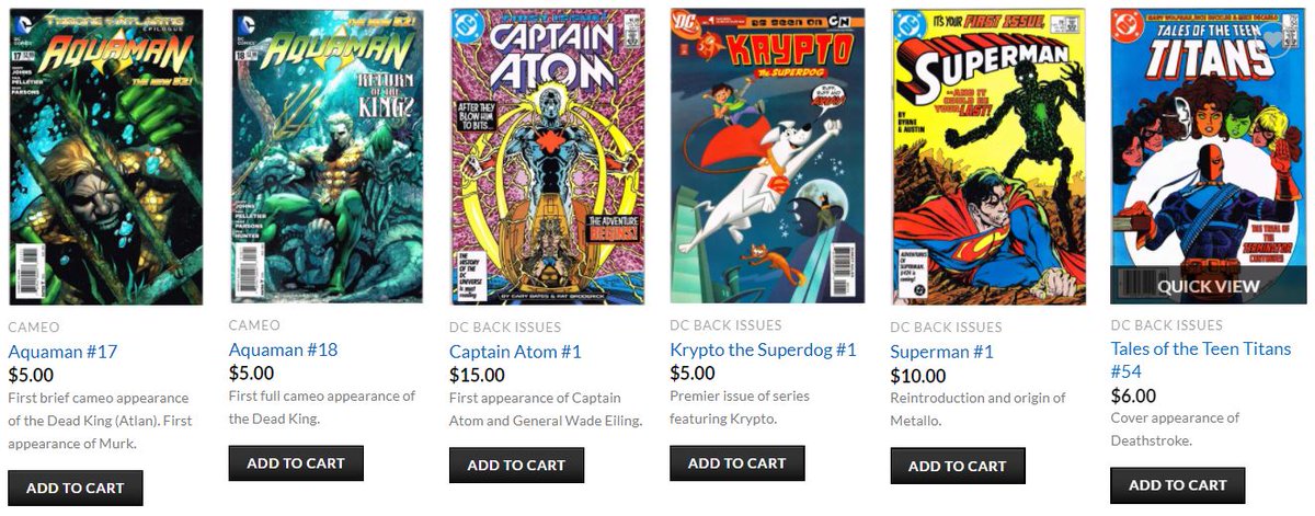 your_comic_box's tweet photo. Some DC goodies just added to https://t.co/71ks9Ul3ps. #Aquaman #CaptainAtom #Krypto #Superman https://t.co/idNpIRSuYM