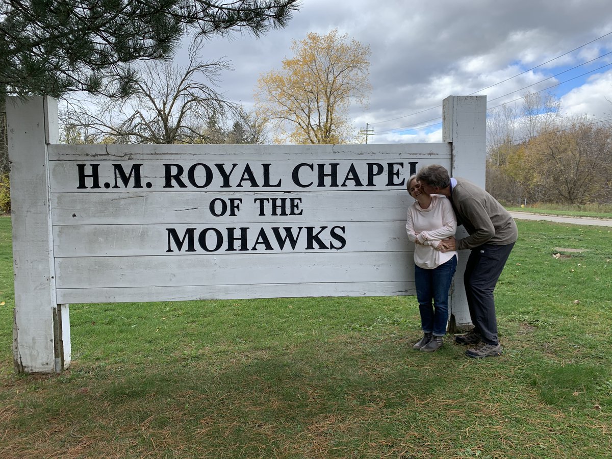 JerryLawlor's tweet photo. Heading East from downtown Brantford the @BrantRotary Cruise Around Brant event took us to #MohawkPark and #MohawkChapel. #brantrotary #cruisebrant #kissingcouple https://t.co/sha9ZN4P1L