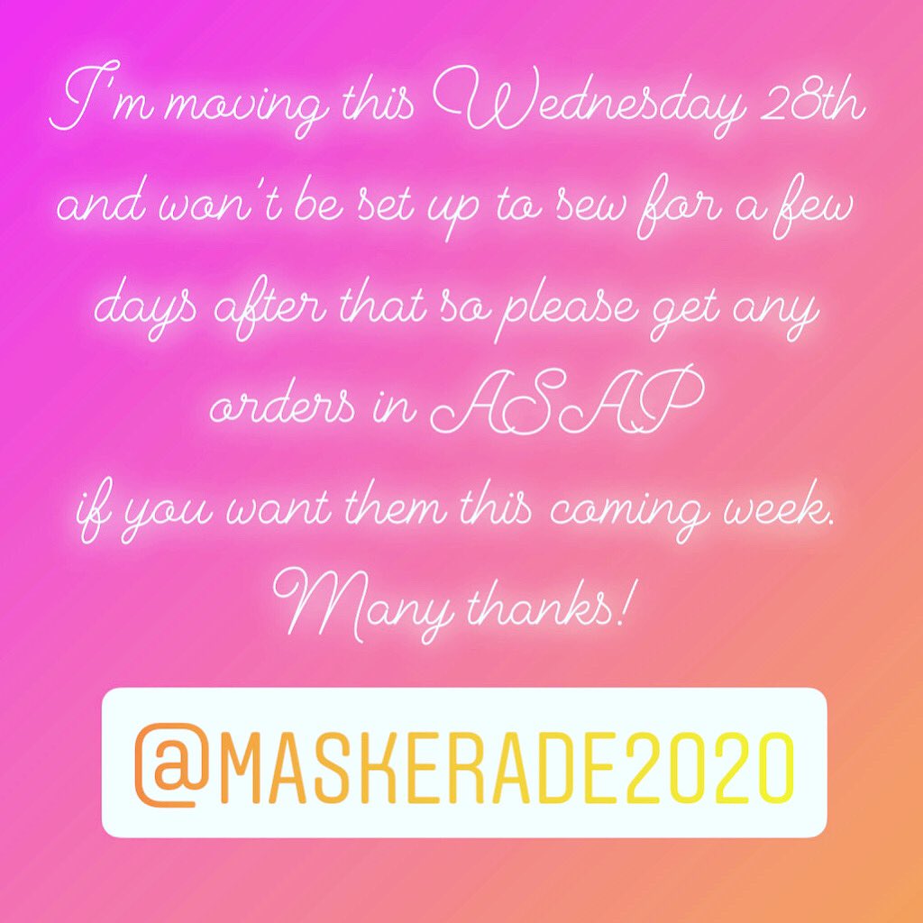 I’m moving! Please get orders in ASAP if you want them next week 💋