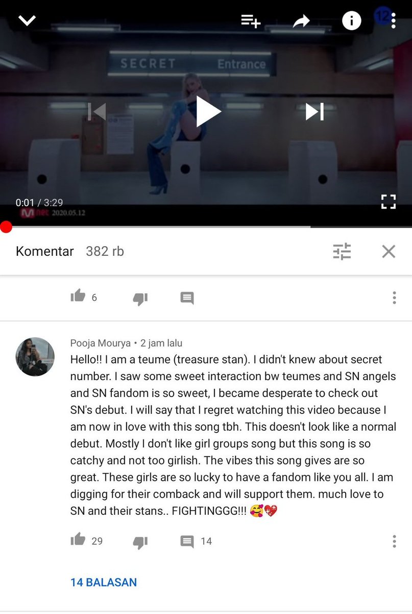 +OMG Teume, i can't believe this happen, i'm crying now. Our girls no have anybody, no have big name, no have sisters/brothers group, our girls just have SN Stan, and your kindness make me moved   @5ecretNumber  @treasuremembers  #SECRET_NUMBER  #TREASURE  